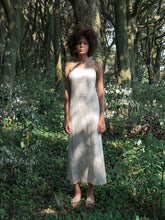 Flowy Linen Maxi Dress With Square Neckline, Wide Straps, And Relaxed Summer Silhouette